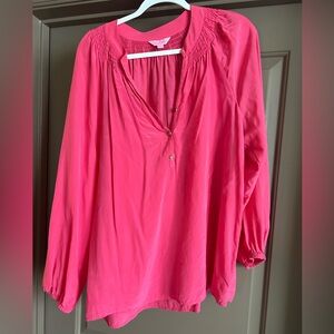 EUC Lilly Pulitzer pink Elsa silk top